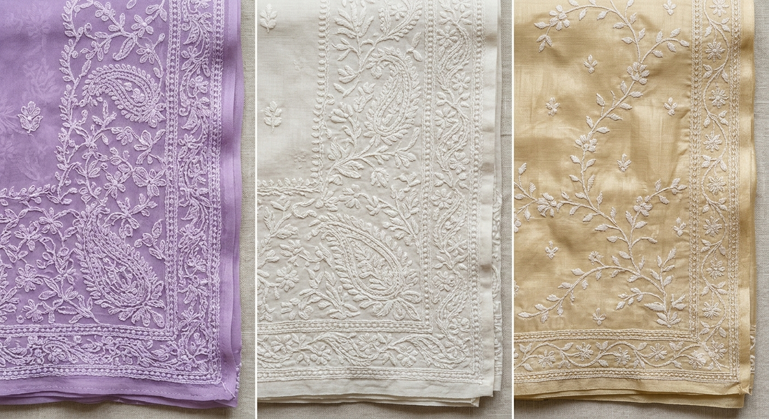 Choosing the Perfect Fabric for Your Chikankari Drape