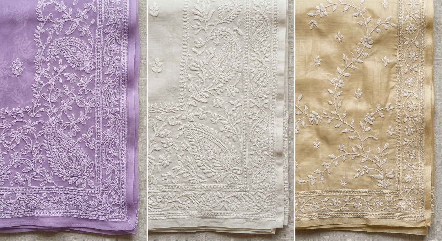 Choosing the Perfect Fabric for Your Chikankari Drape
